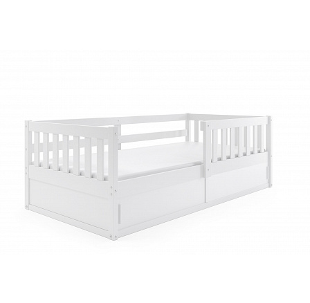 Łóżko pojedyńcze dla dzieci Smart, w kolorze białym, bez materaca 80 x 160 