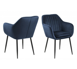 Emilia Velvet szék sötétkék/fekete