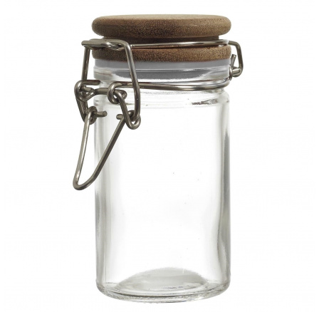 Üvegedény akácfa fedéllel 70 ml