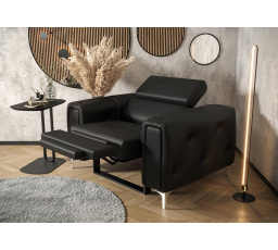FOTEL ORION RELAX SKÓRA NATURALNA - Skóra czarna