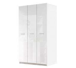 PARADISE 1 - Šatní skříň  Bílá + Bílá lesk
