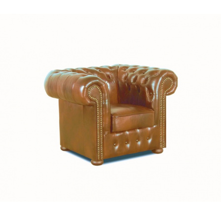 Křeslo Chesterfield Classic 1 kůže koňak Křeslo Chesterfield Classic 1 kůže koňak