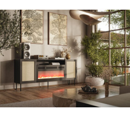 Komód a JUTA EF kandallóhoz szerelhető, matt fekete