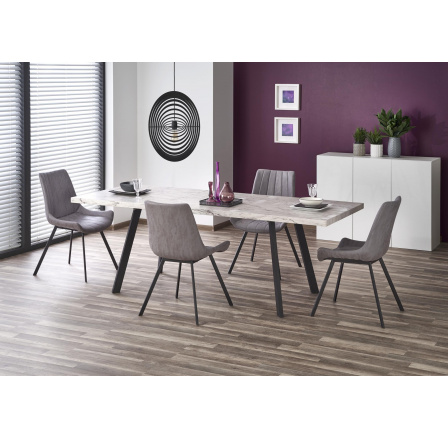 DALLAS étkezőasztal, fekete/márvány