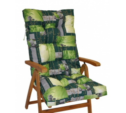 Polstr na teakové zahradní křeslo vysoké - látka UNIKO Tao