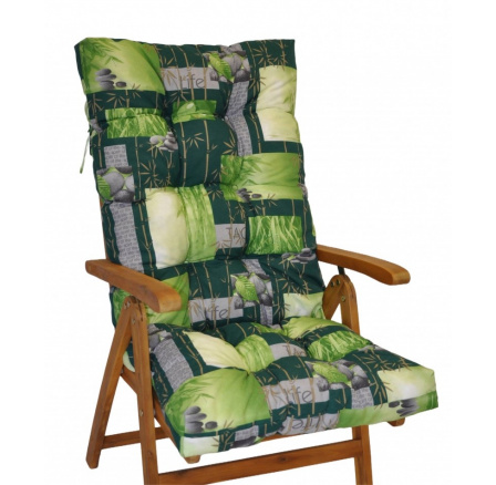 Polstr na teakové zahradní křeslo vysoké - látka UNIKO Tao