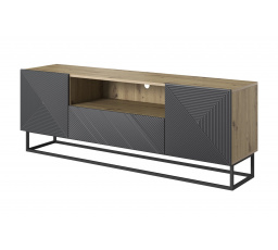 TV komoda Asha, dub artisan / rivier stone mat