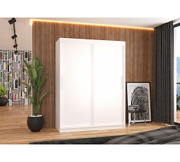 DENVER 150 tolóajtós szekrény Fehér+Fehér