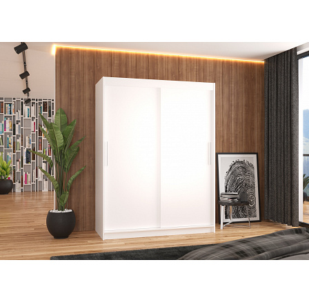 DENVER 150 tolóajtós szekrény Fehér+Fehér