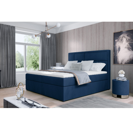 Kárpitozott kontinentális ágy - boxspring MERON, 160x200, Monolith 77