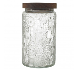 Cisele üveg akácfa fedéllel 1l       virágok