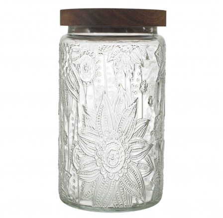 Cisele üveg akácfa fedéllel 1l       virágok