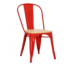 Paris Wood szék piros fenyő természetes