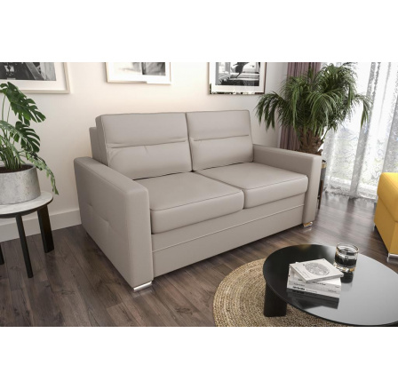 SOFA ARTE III 167 CM SKÓRA NATURALNA - Skóra szara