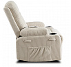 Fotel Rozkładany Masujący BOX Beżowy Sztruksowy