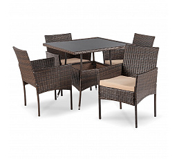Zestaw Mebli Ogrodowych MORADO Brązowy/Beżowy