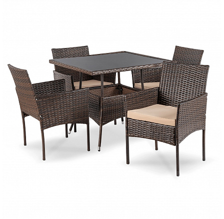 Zestaw Mebli Ogrodowych MORADO Brązowy/Beżowy