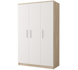 3D OMEGA III gardróbszekrény - 19, Sonoma Tölgy/Fehér
