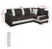 Rohová sedací souprava Alba L Inari 91/Eko černá
