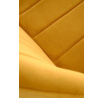 Étkezőszék K538 VELVET, Mustársárga Bluvel 68/Fekete