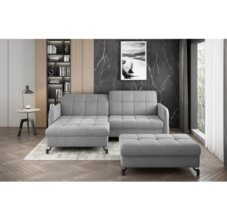 Narożnik Lorelle + Pouf Monolith 84 110x200 Left 1