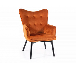 CARMEN VELVET fotel, Fahéj Bluvel 4215/Fekete matt