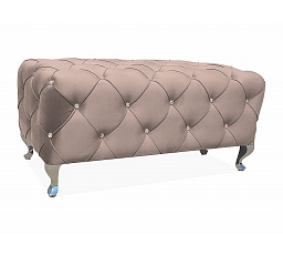 HESTIA VELVET puff, bézs Bluvel 28/ezüst