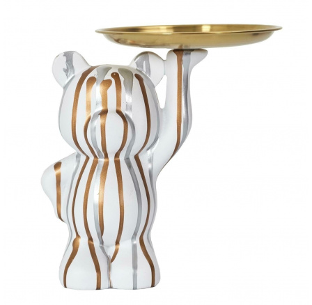 Fehér tálcás Medve figura Fehér tálcás Medve figura