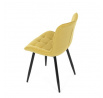 Jídelní židle, žlutá, látka, HC-462 YEL2