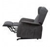 Polohovací křeslo, elektrické kabelové ovládání, šedá, látka, TV-1190 GREY2