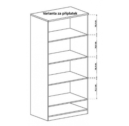 Kiegészítő polcok a Tadeusz T7 szekrényhez, Évszázados Tölgy