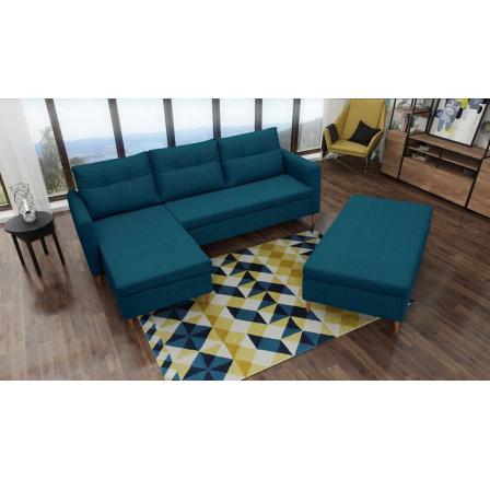 Rohová sedací souprava AREO s taburetem, Malmo 81, Levá