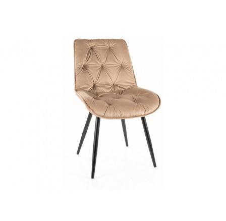 KRZESŁO CHERRY II VELVET CZARNY STELAŻ/BEŻ BLUVEL 28