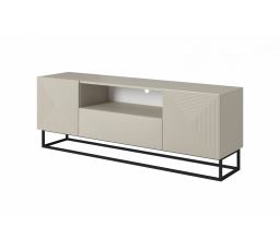 Szafka RTV Asha z szufladą i metalowym, czarnym stelażem 167 cm - kaszmir