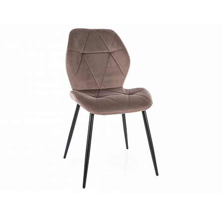 RICK VELVET étkezőszék, Cappuccino Bluvel 38/Fekete