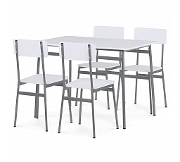 Étkezőgarnitúra 4 székkel, 110x70x76cm, mdf AUT-O2156 WT