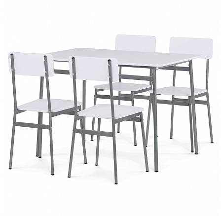 Étkezőgarnitúra 4 székkel, 110x70x76cm, mdf AUT-O2156 WT