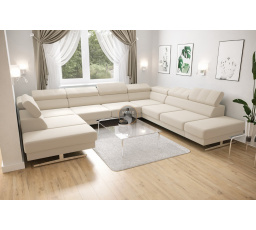 NAROŻNIK EMPORIO MAX I 300X350X220 - prawa , Odcienie beżu