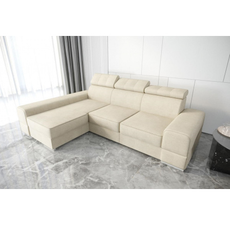 NAROŻNIK ROYAL 295×185 - lewa , Biała eko skóra