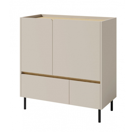 LUCA LC 9 komód, Bézs-homok/Tölgy olajozott
