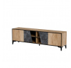 TV komód OVO, sötét beton/öreg tölgy