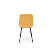 Étkezőszék K525 VELVET, Mustársárga/Fekete