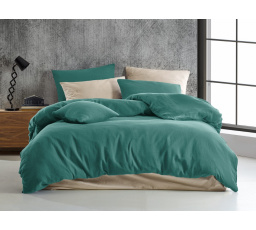 Mušelínové povlečení 140x220, 70x90 cm petrolové