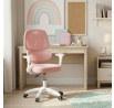 Dětská židle, výškově nastavitelná, růžová síťovina, KA-K1063 PINK