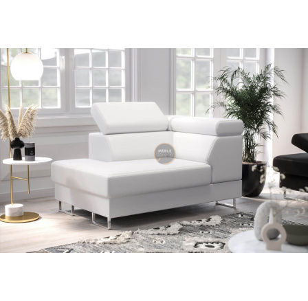 FOTEL DOSTAWKA GALAXY SKÓRA NATURALNA - Strona lewa , Skóra biała