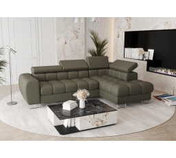 NAROŻNIK ASPEN MINI SKÓRA NATURALNA 260x170 CM - prawa , Skóra oliwkowa