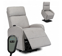 Fotel Elektrycznie Rozkładany COLTON z Funkcją Wstawania Szary