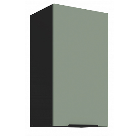 Horní skříňka ARIA - 40 G-72 1F, Černá/Aquamarine