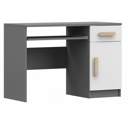 SMYK II - 08 íróasztal, Szürke/Fehér/Szürke