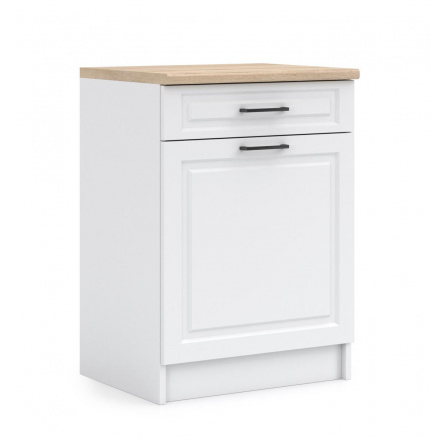 Kuchyňská dolní skříňka IRMA D60-1D1SZ, Bílá mat